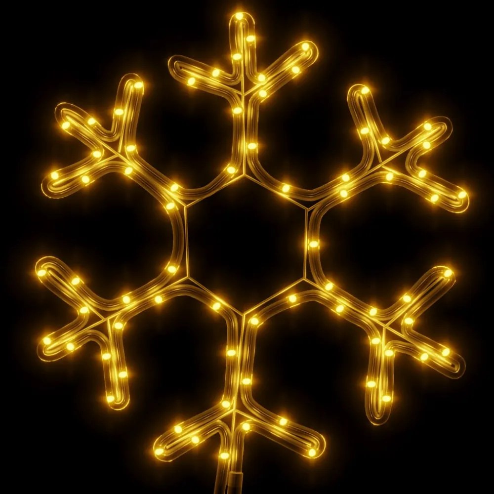 karácsonyi hópehely 72 meleg fehér LED-del 38 x 37 cm