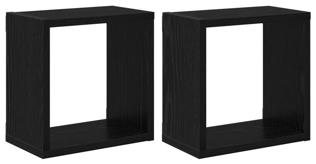 Fali Polcok Fekete Tölgy MDF 26 x 15 x 26 cm Fali Polcok