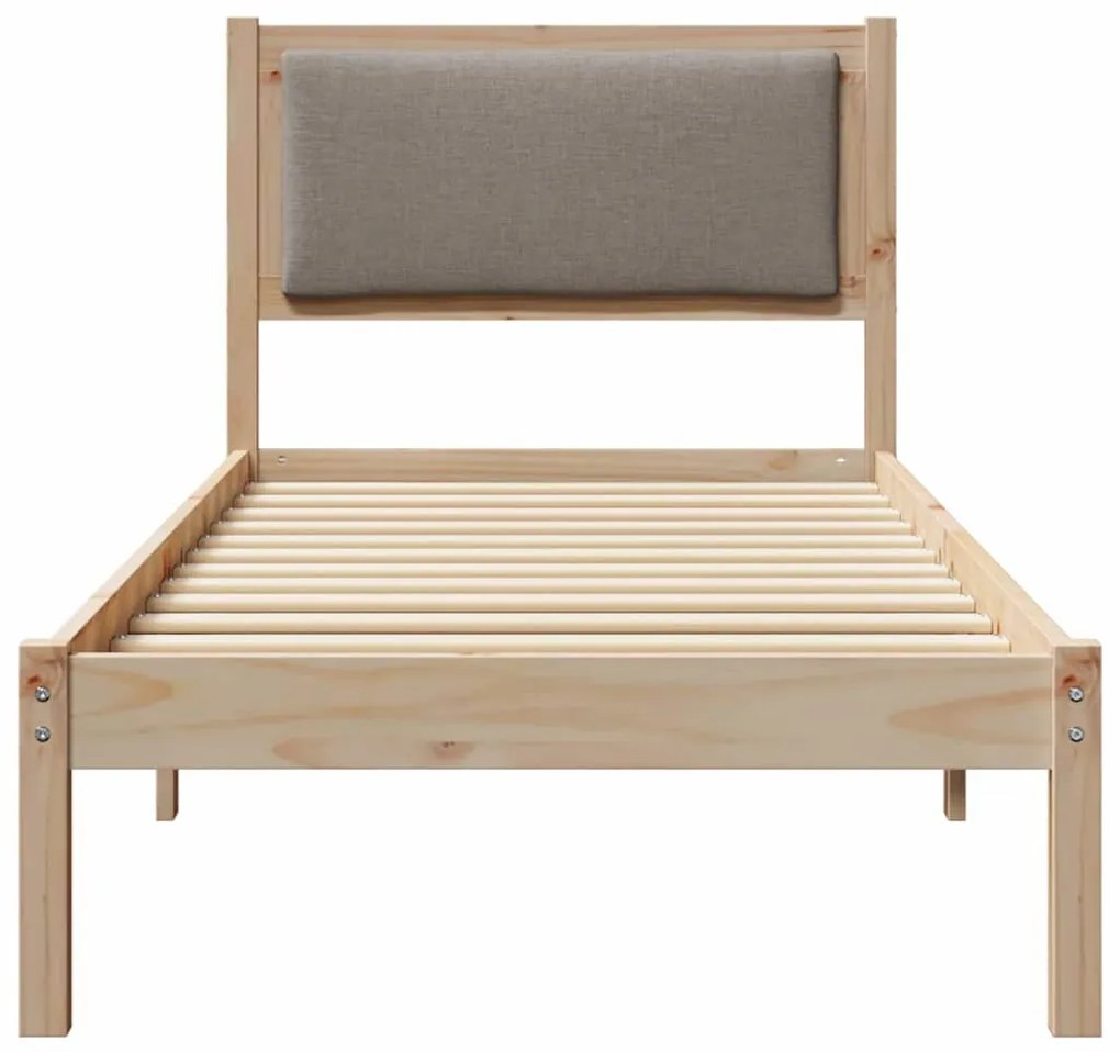 vidaXL Ágykeret fejtámlával Tópszínű 80 x 200 cm Tömör fenyőfa