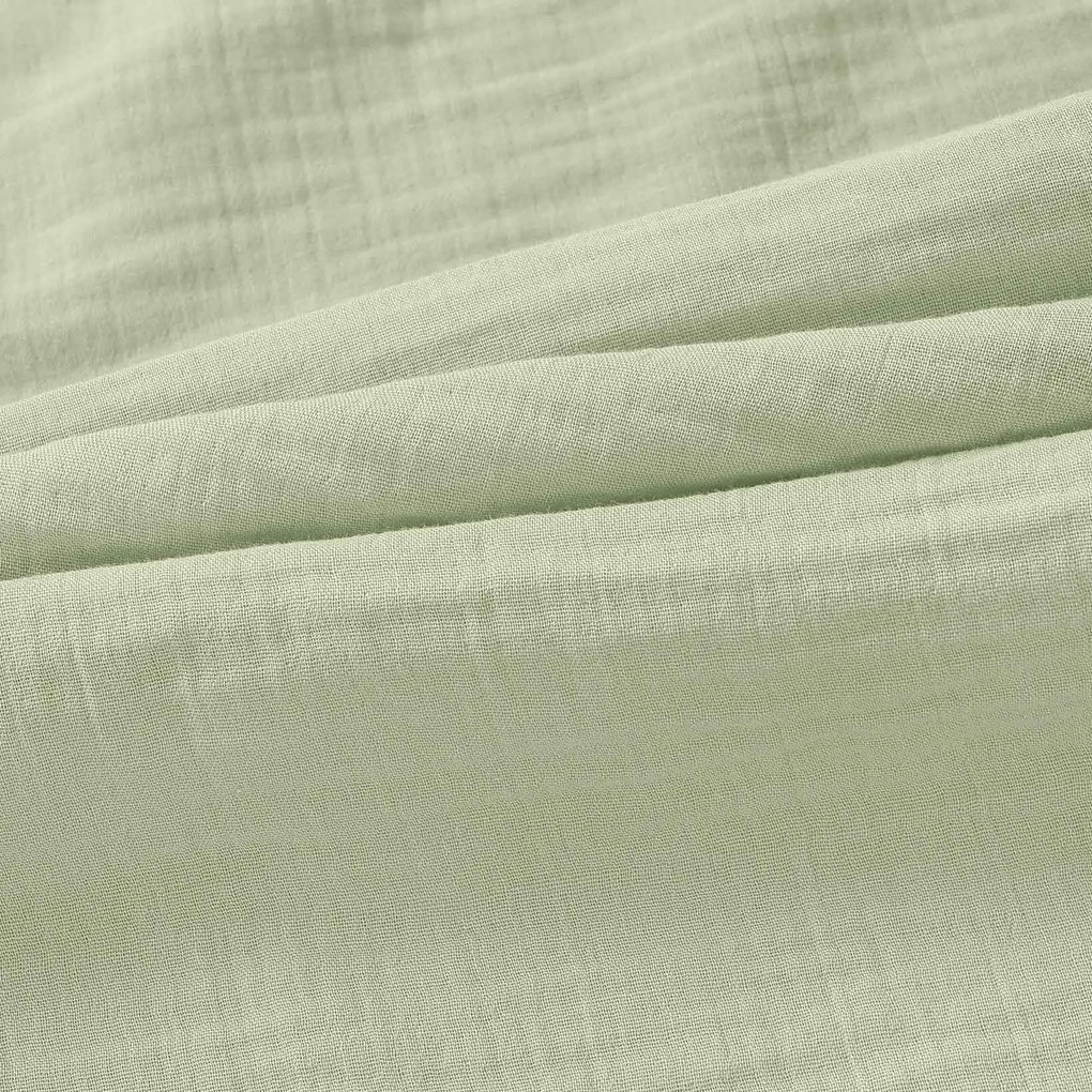 Goldea muszlin párnahuzat - világos zsályaszínű 40 x 40 cm