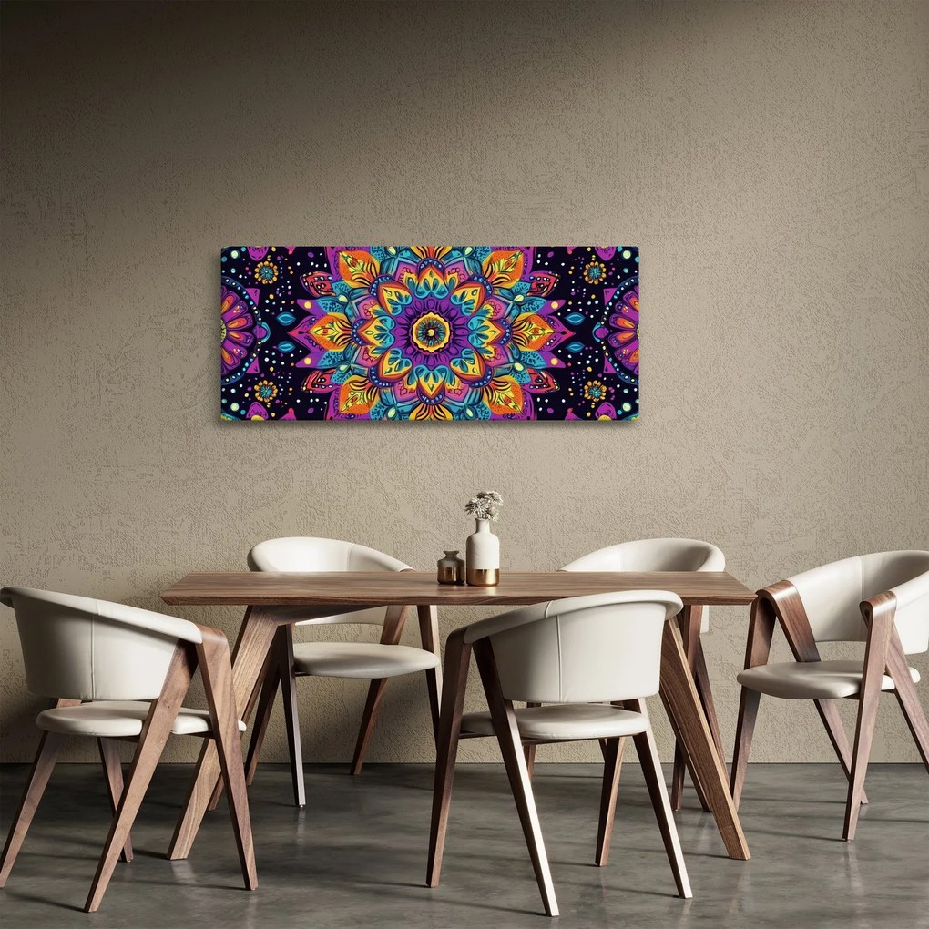 Kép - Kaleidoszkópos mandala (120x50 cm)