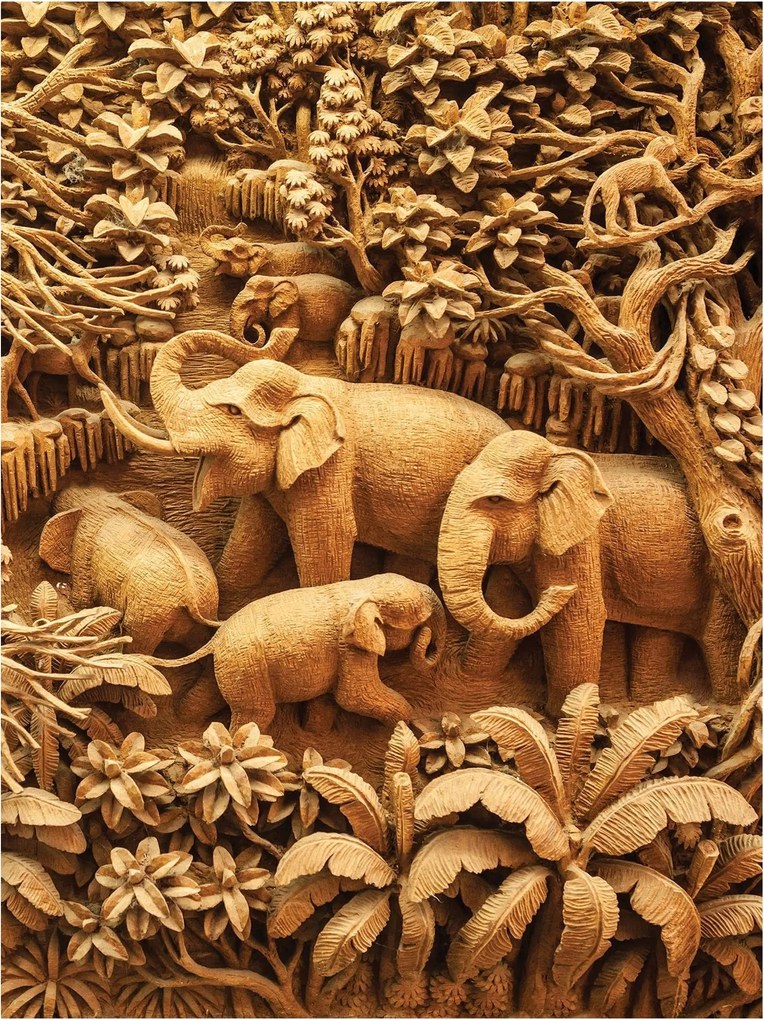 Fotótapéta 3d absztrakt elefántok fotótapéta 206 x 275