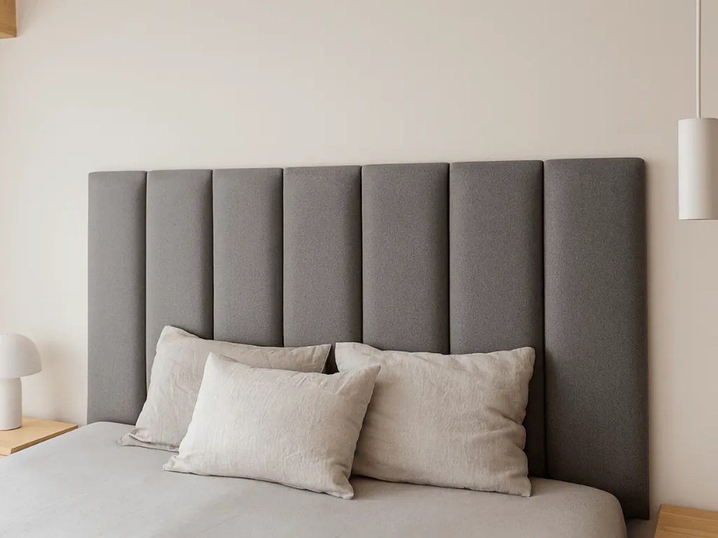 Kárpitozott fali panel QUADRATTA 15x60 cm, szürke