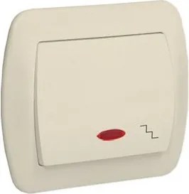 Lépcsőkapcsoló bézs háttérvilágítással AW6L/12 Kontakt Simon Akkord