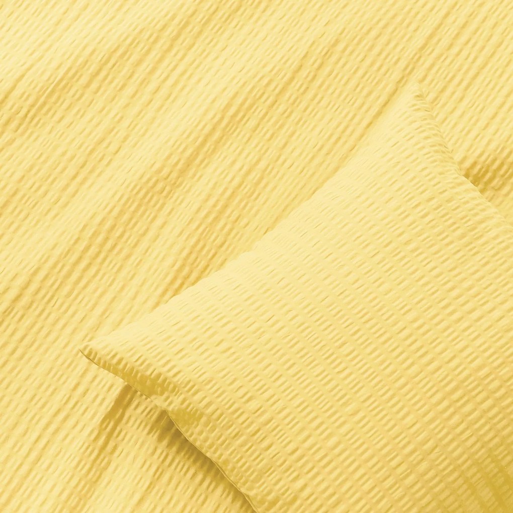 Goldea krepp párnahuzat - sárga 40 x 40 cm