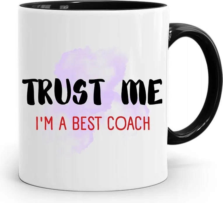 Trust Me Fekete Edző Bögre fényképes nyomtatással