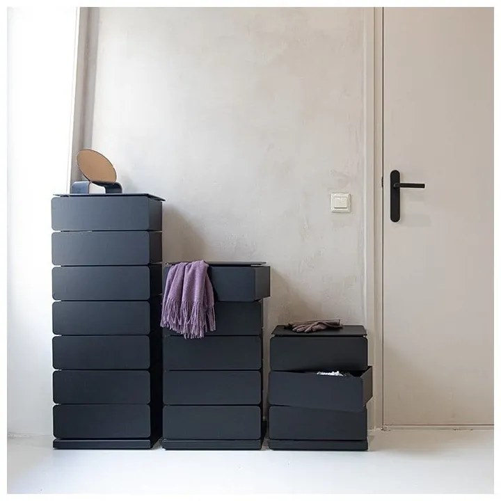 Fekete fém komód 37x45x26 cm Joey – Spinder Design