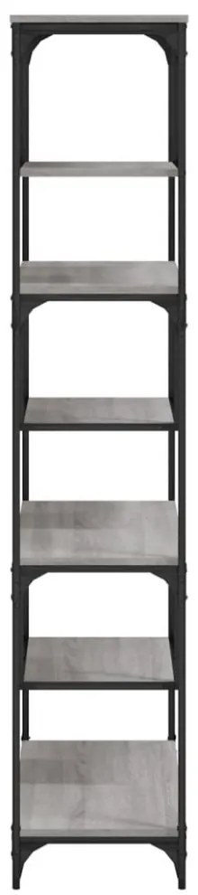 szürke sonoma színű szerelt fa könyvespolc81x36x176 cm