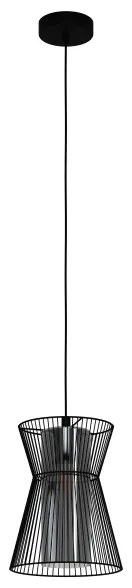 Eglo 99633 - Csillár zsinóron MASETA 1xE27/40W/230V fekete