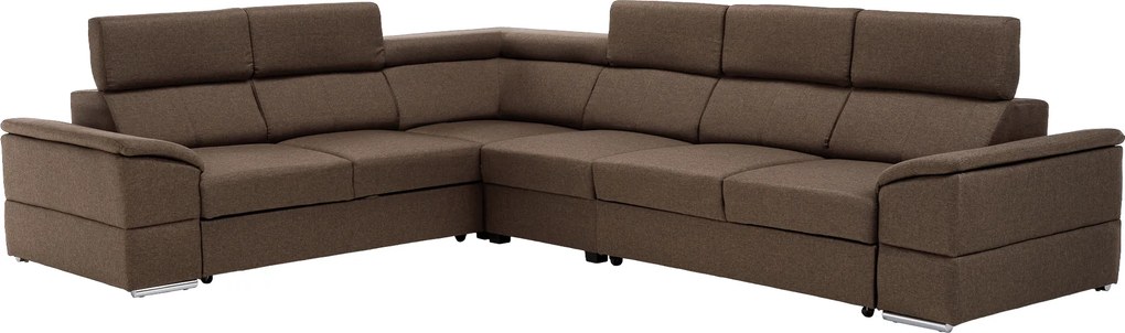 Ülőgarnitúra, szövet szürke-barna Taupe, SEGORIA LUX