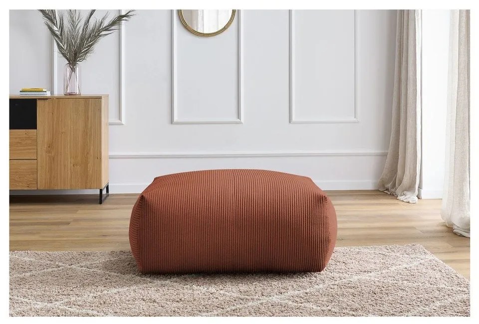 Téglavörös kordbársony lábtartó Voltaire – Bobochic Paris