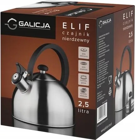 Acél vízforraló Galicja 2,5 l