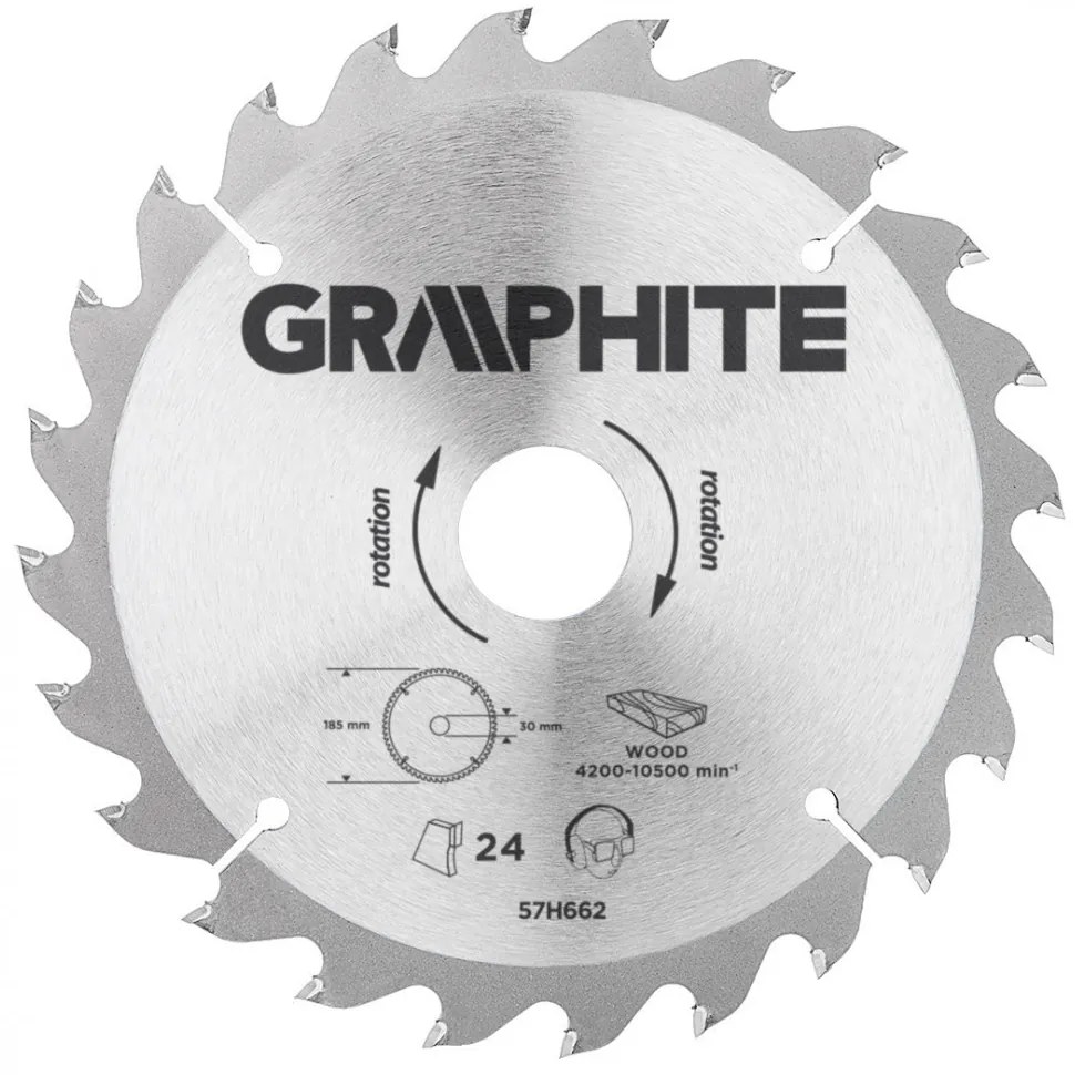 KŐRFŰRÉSZLAP 185*30MM HM 24FOG GRAPHITE