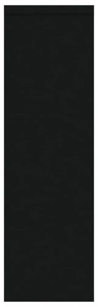 fekete szerelt fa fali polc 85 x 16 x 52,5 cm