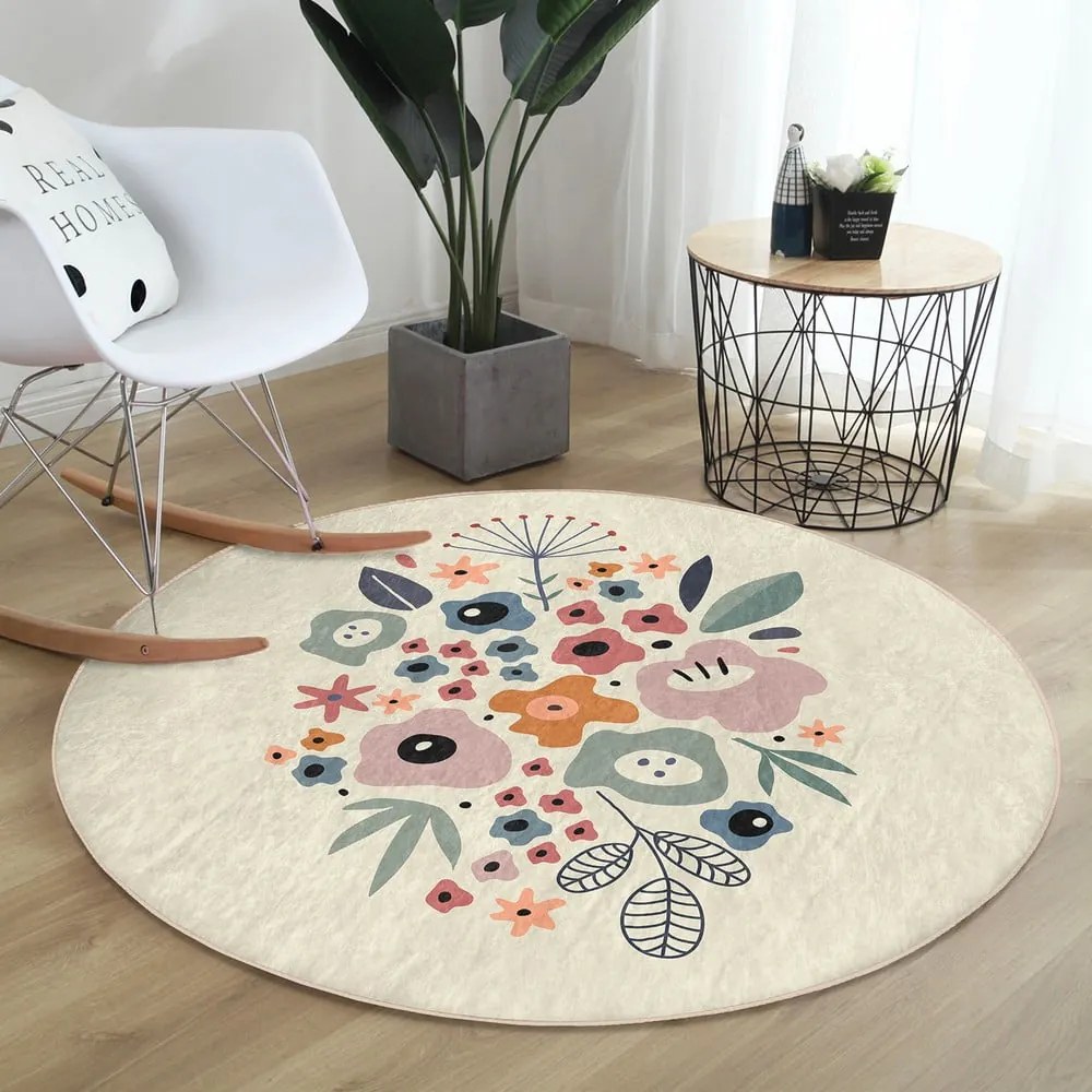 Mosható-robotporszívóval tisztítható kerek szőnyeg ø 80 cm Comfort – Mila Home