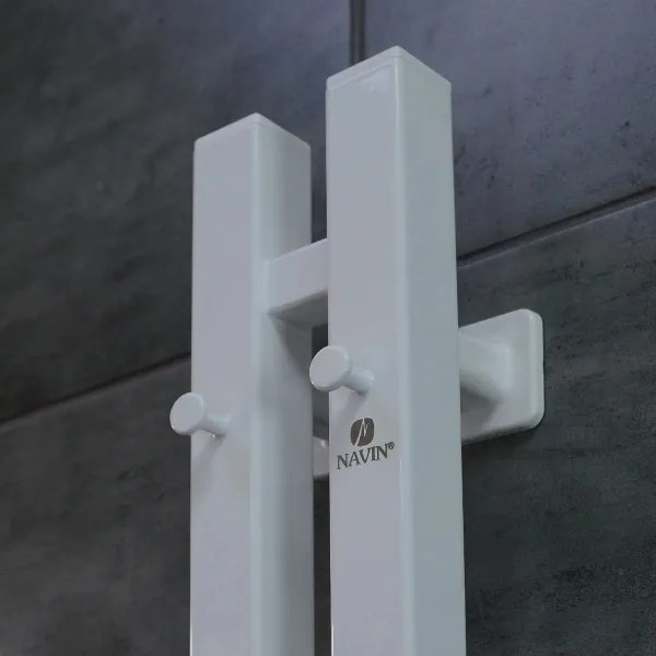 Elektromos törölközőszárító termosztáttal SILOUETTE 200 W/230 V, 150,6 cm, IP44, fehér, jobb oldali