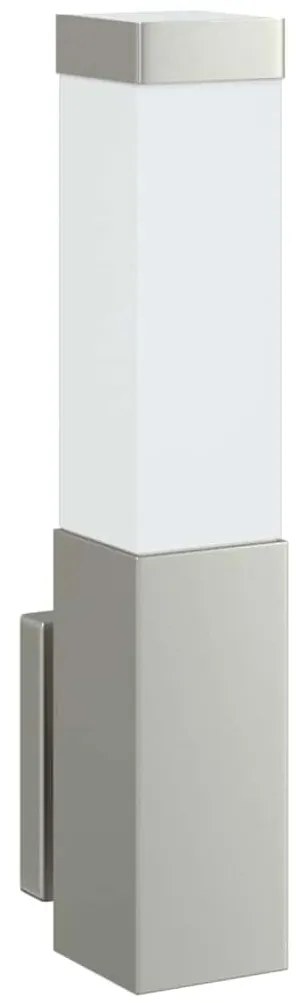 Kültéri Fali Lámpák 2 pcs Ezüst 10.5 x 6 x 35 cm