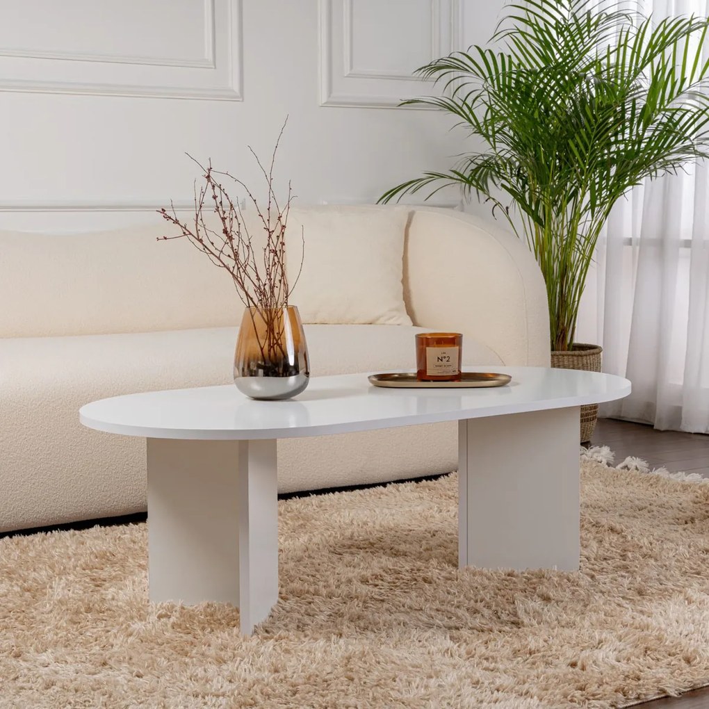 Dohányzóasztal Sable White