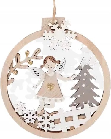 Fa Karácsonyi Medál Karácsonyfára, Átm. 11CM