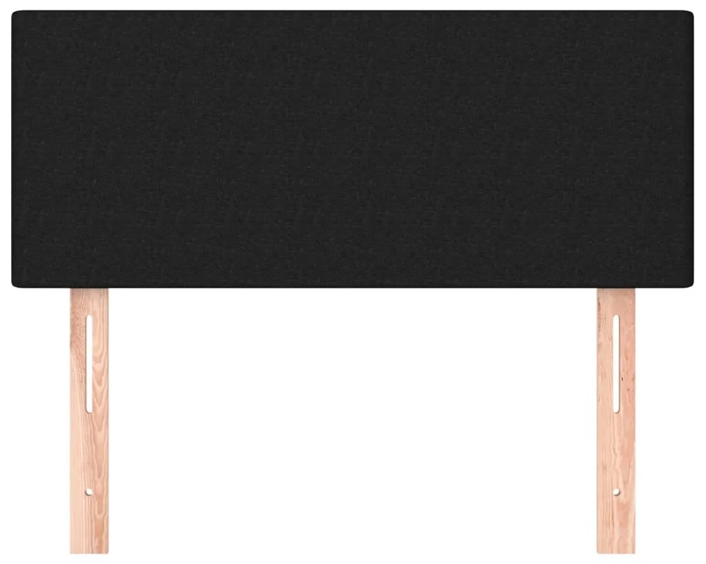 fekete szövet fejtámla 90x5x78/88 cm