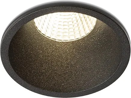 RENDL OWEN DIMM süllyesztett lámpa fekete 230V LED 7W 45° IP54 3000K - 1800K