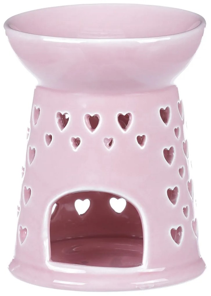 Porcelán aromalámpa Pink, 11 x 11 x 14 cm