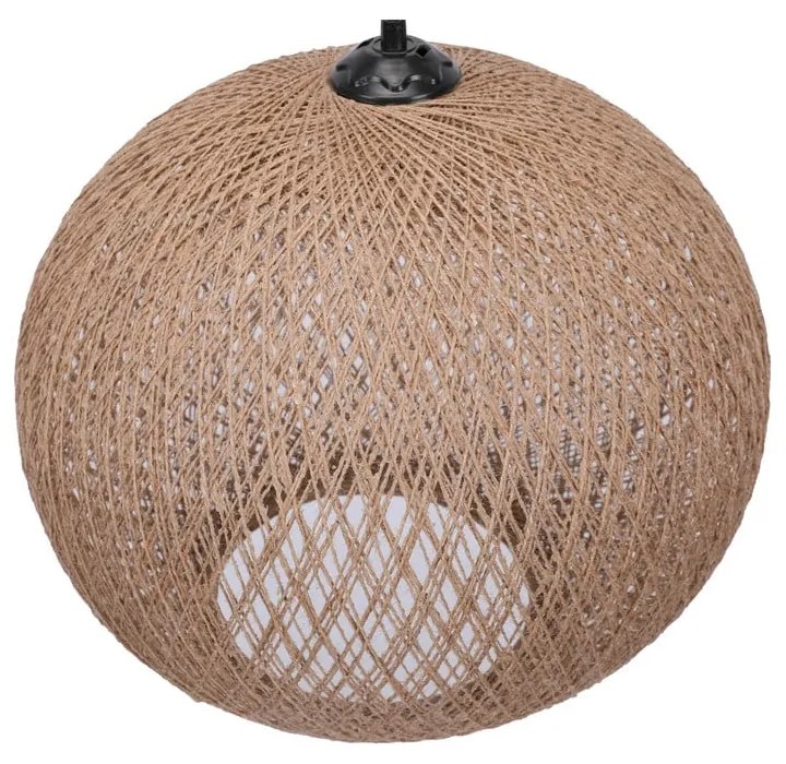 Bézs függőlámpa juta búrával ø 38 cm – Opviq lights