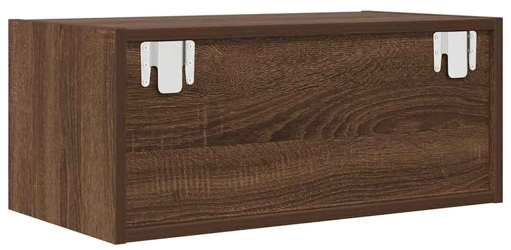 2 db barna tölgy színű szerelt fa TV-szekrény 60x31x25,5 cm