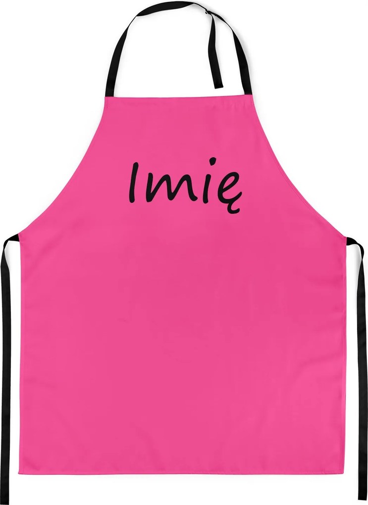 Ifjúsági kötény Konyhai kötény névvel Rózsaszín 6-12 év
