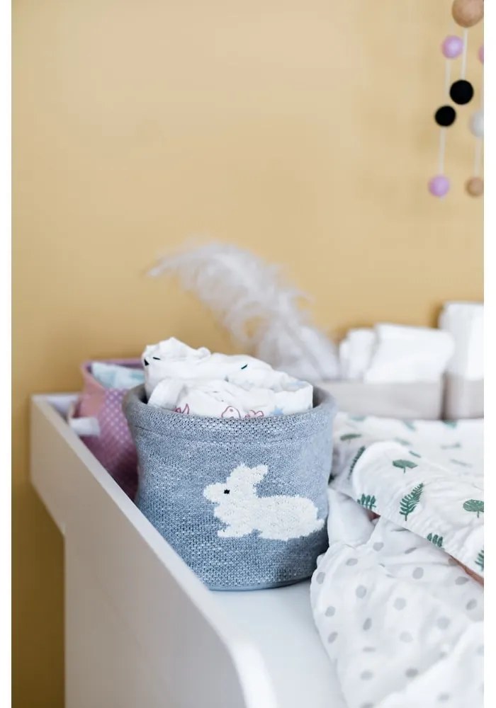 Bunny szürke pamut rendszerező, ø 16 cm - Kindsgut