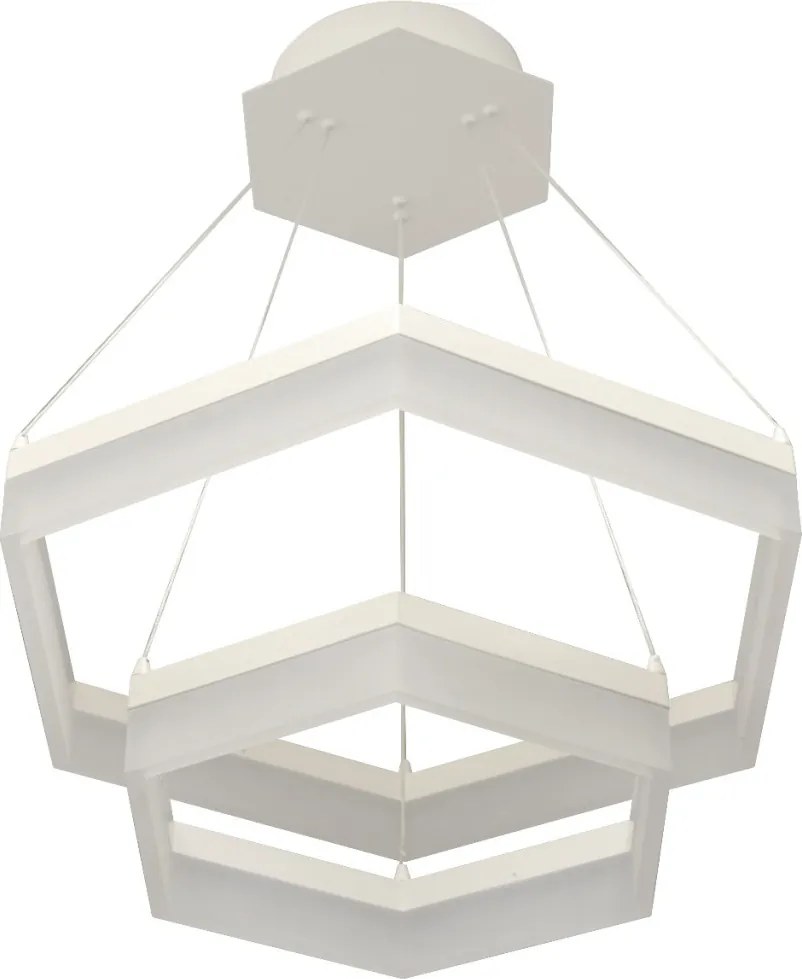 POLUX 306647 LUNA Modern Led Függesztett Lámpa Fehér LED IP20