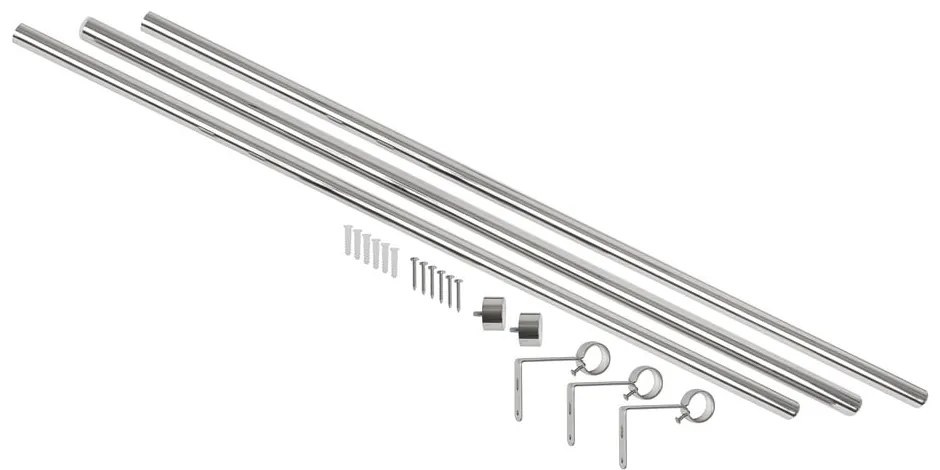 Rozsdamentes acél bővíthető függönykarnis 168 - 305 cm Cappa – Umbra