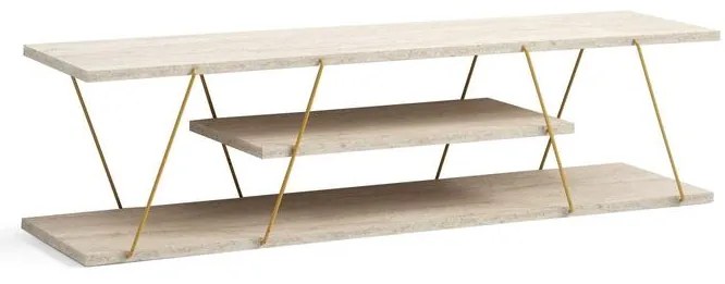 TV szekrény Canaz - Arany, Travertine