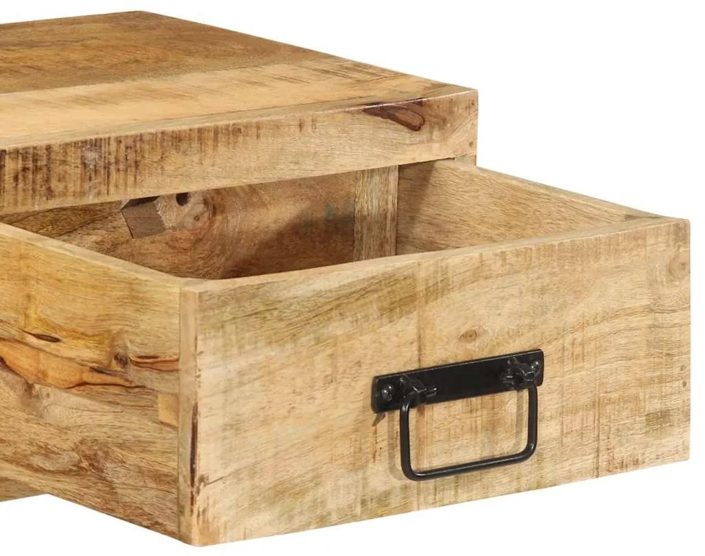 tömör nyers mangófa falra szerelhető TV-szekrény 80x30x19 cm