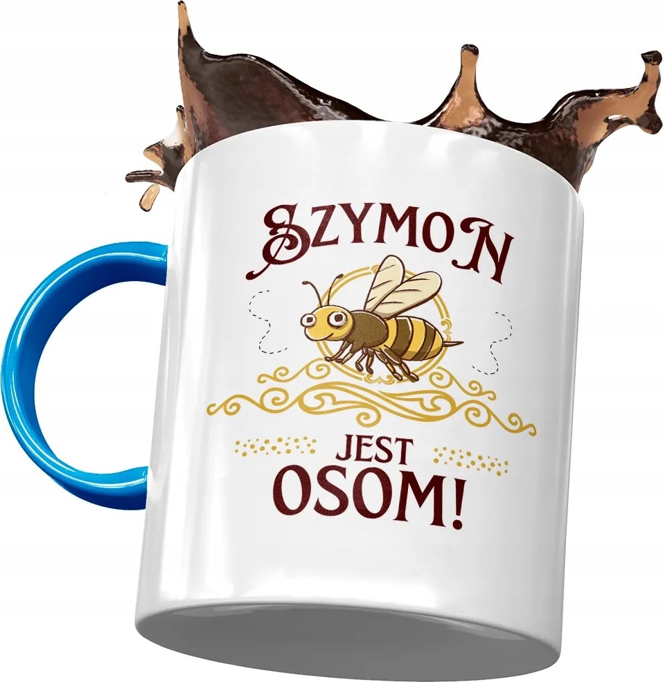 Kék Bögre Simon Simek Kollégáknak Ajándék Nyomtatott Fotóval