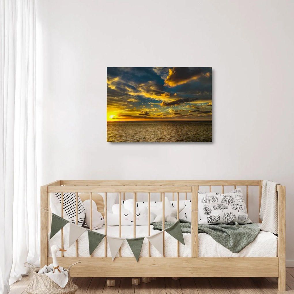 Naplemente a tengeren (üvegen) (70x50 cm)