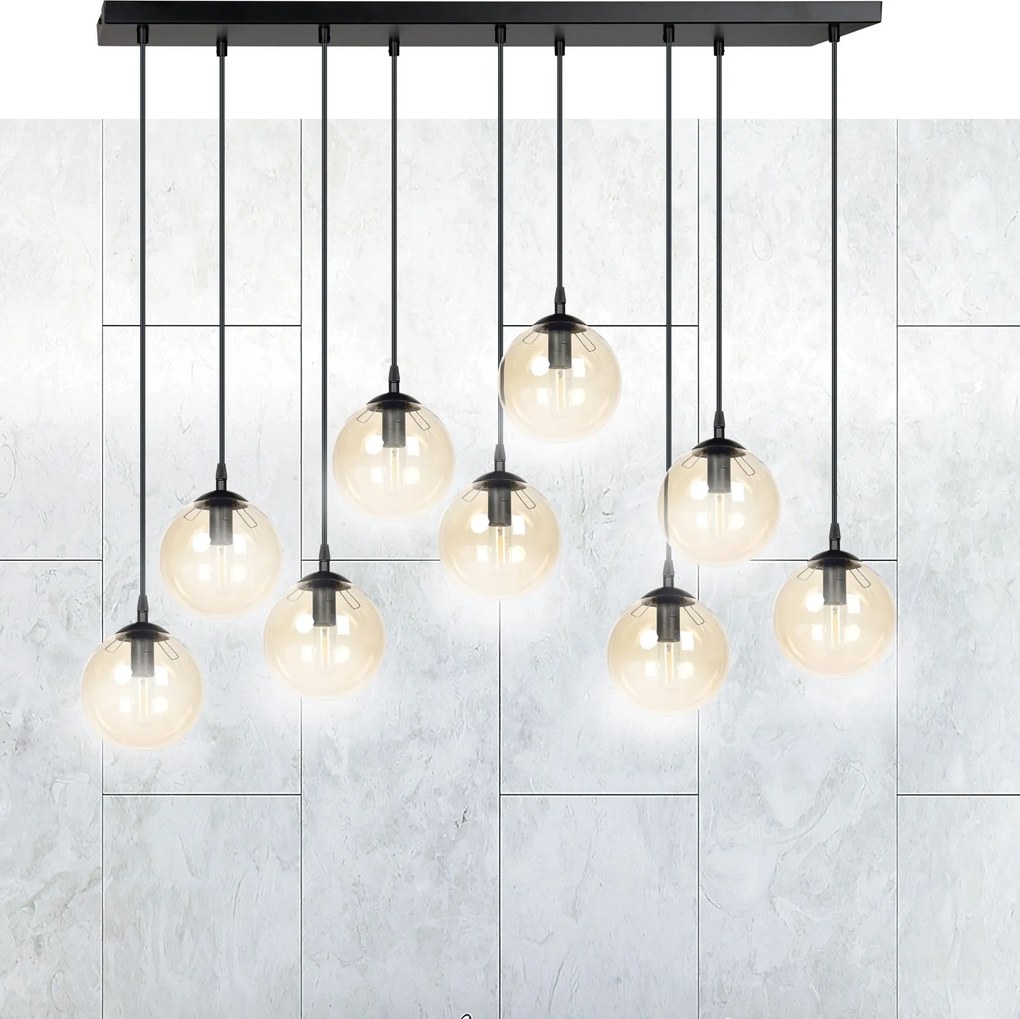 Emibig modern függeszték cosmo borostyán fekete emi713/9