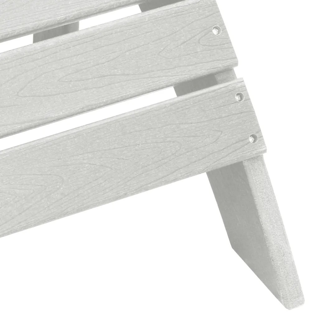Adirondack szék lábtartóval Fehér HDPE