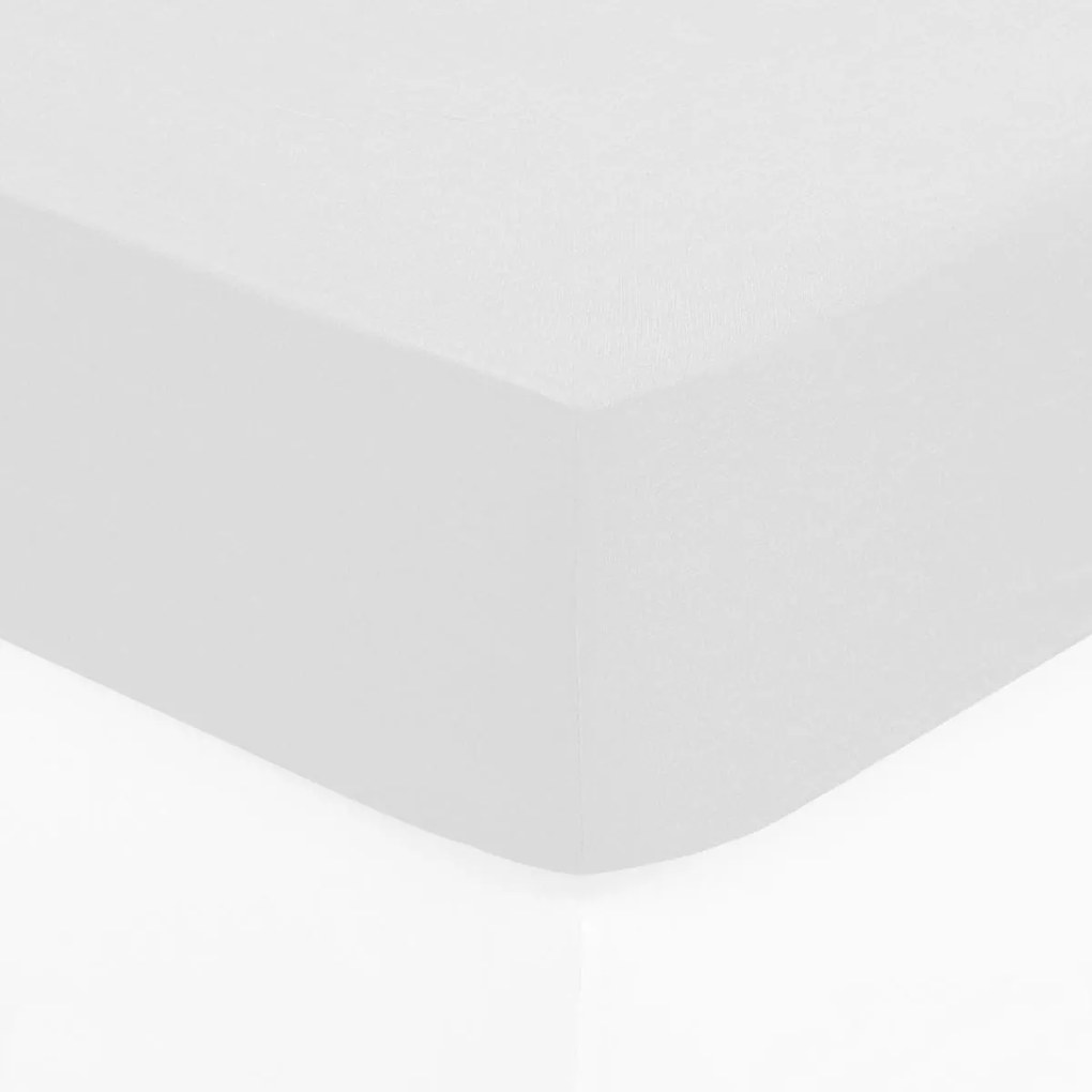 Gumis lepedő 140 x 190 cm könyvjelzővel 30 cm pamut fehér