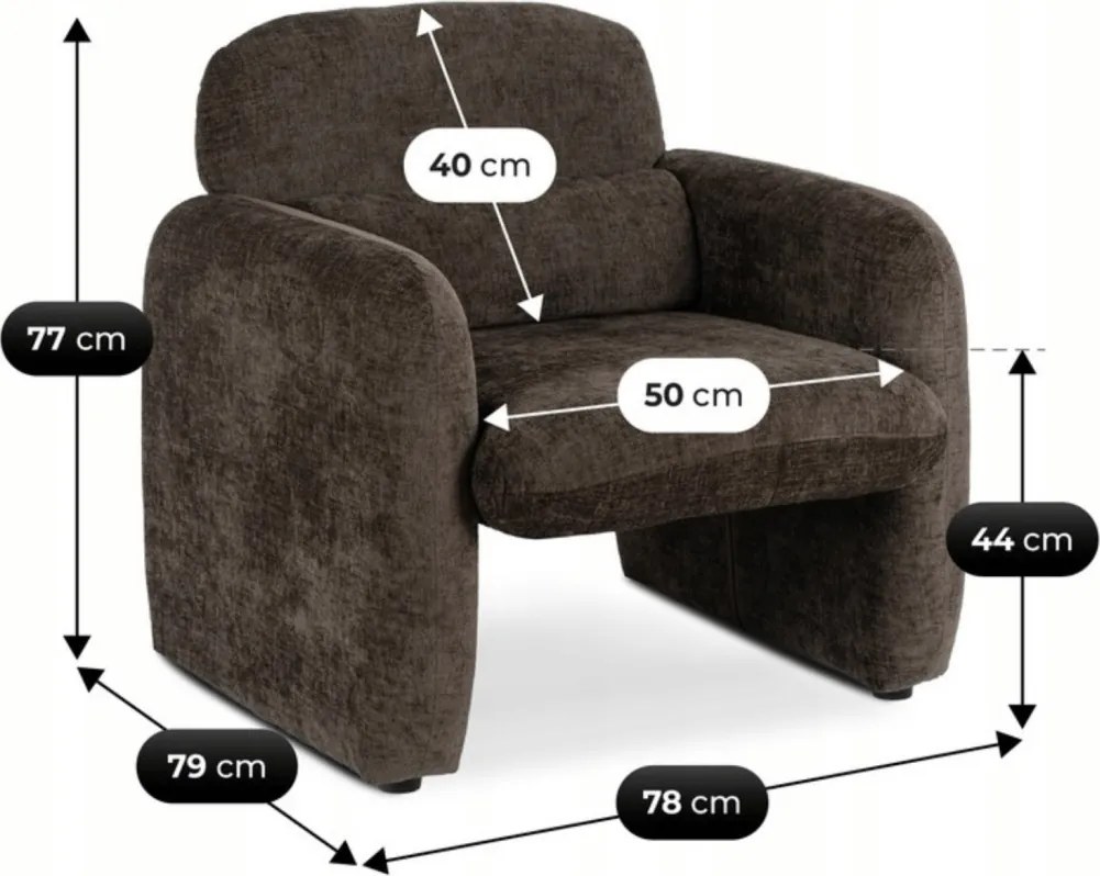 Pihenőfotel barna színben TOGO