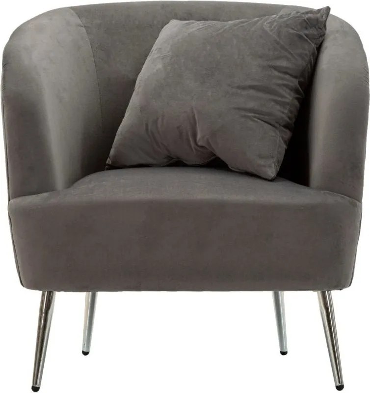 Szürke bársony fotel Silvery – Mauro Ferretti