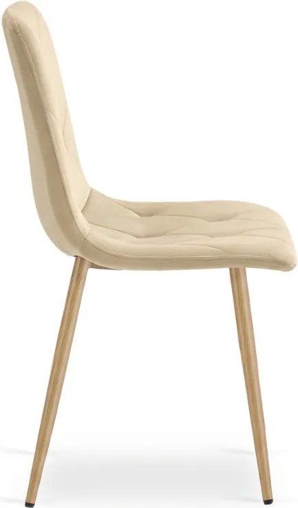 Krém színű bársony szék LIBRA BUTTER CREAM