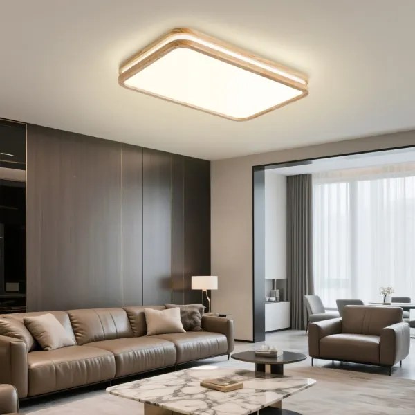 BRILAGI - LED dimmelhető lámpatest MOLINA SQUARE LED/54W/230V tölgy 60x40 cm + távirányító