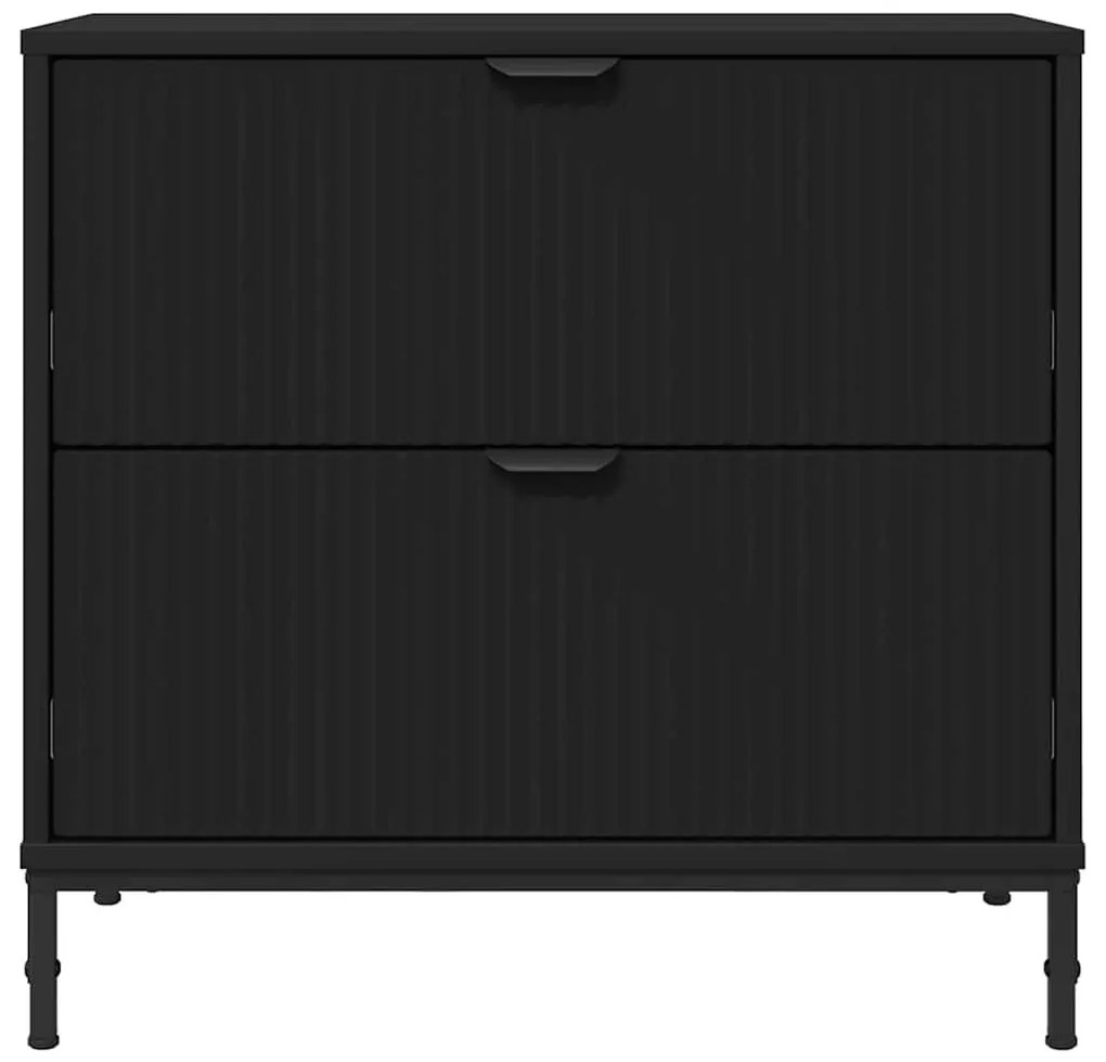 Éjjeli asztal fiókkal Fekete 63.5 x 36 x 61 cm Faanyag