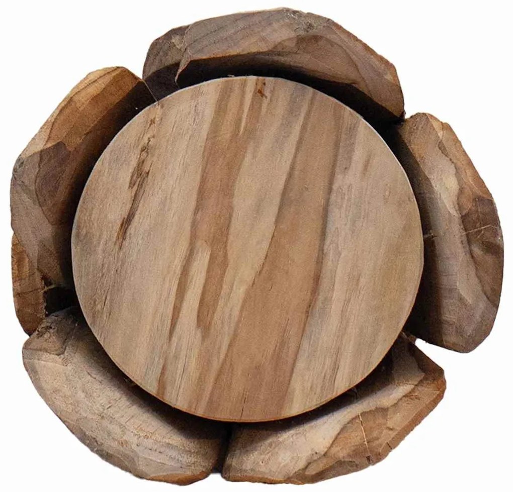 Karácsonyfa állvánnyal Barna 80 cm Tömör tíkfa