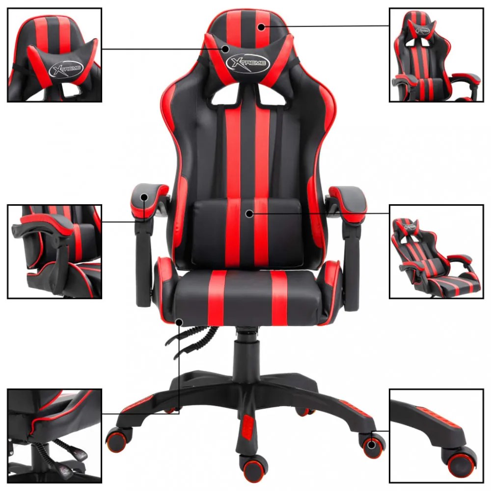 piros műbőr gamer szék