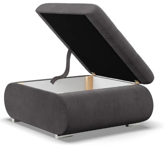 Tokio puff, kordbársony, szürke