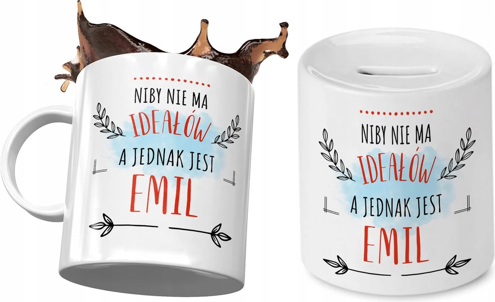 Emilnek Bögre Ajándék persely szett fényképes nyomtatással