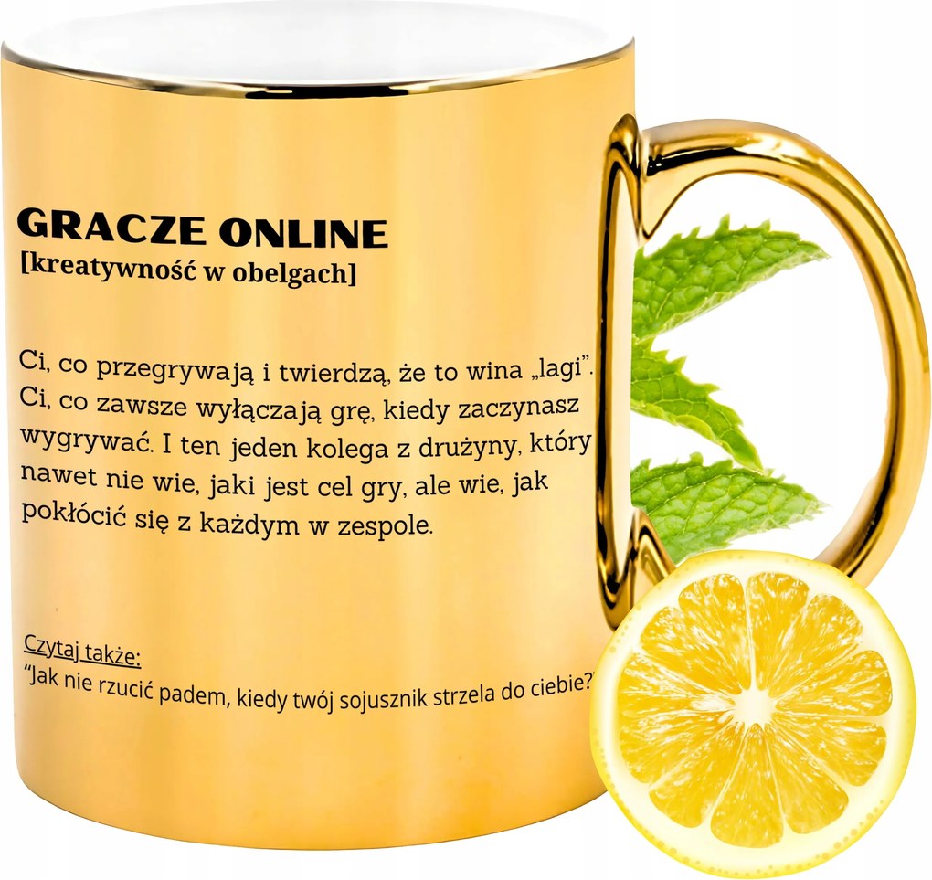 Arany csillogó bögre játékosoknak Ajándék Nyomtatott Fotóval