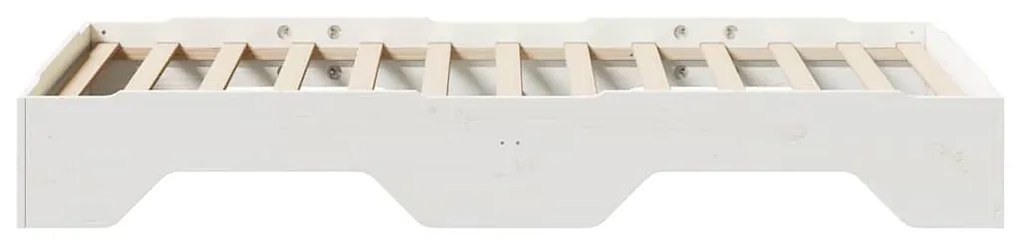 vidaXL ágy matrac nélkül rakásolható fehér 80x200 cm tömör fa